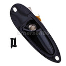 2Pc Black Metal Guitar Output Input Boat Plate Plug w/ Jack Socket for ST SQ