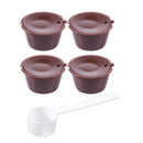 i cafilas 4x Reusable Coffee Capsules Cup Filter For Dolce Gusto Refillable