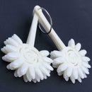 White Acrylic UV False Nail Art Design Tips Polish Display Practice Wheel,  K2B5