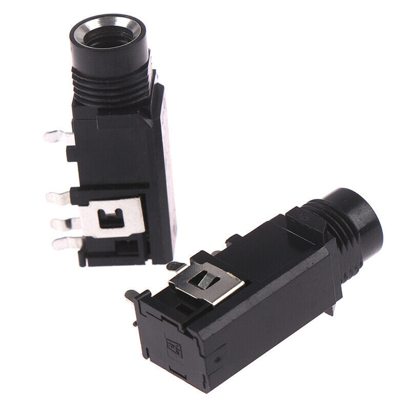 3pcs/lot 6.35mm Jack stereo female socket connector audio adapter 4pin.ES