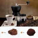 Manual Coffee Grinder With Ceramic Burrs, Hand Coffee Mill With Two Glass J H2N6