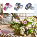 5pcs/set Gift Wrapping Glitter Star Print Ribbon DIY Christmas Party Decor Craft