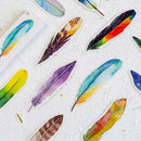30 Pcs/lot Cute Creative Colorful Feather Paper Bookmark Stationery Clip V0C5