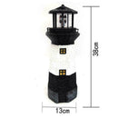 Black Solar Lighthouse Rotating LED Light Decor Outdoor Indoor 2019 R3Q2 I3J8