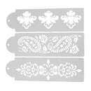 3pcs/Lot Plastic Cake Stencil Cake Decoration Sugar Sieve Cake Mold Stencil