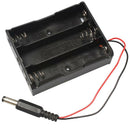 3x 18650 Battery Holder Storage Case Plastic Box Wire Leads With 3 Slots Black
