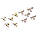 10pcs Alloy Craft Bees Flat Back Rhinestones DIY Scrapbooking Embellishment 25mm