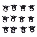 100pcs/Bag Black Hair Clips Clipper Clamp For Women Ladies Plastic 6 Claws