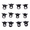 100pcs/Bag Black Hair Clips Clipper Clamp For Women Ladies Plastic 6 Claws