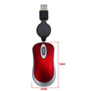 Mini USB Wired Mouse Retractable Cable Tiny Small Mouse 1600 DPI Optical Co P2B1