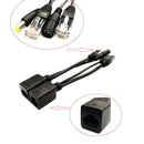 Power Over Ethernet Passive PoE Adapter Injector + Splitter Kit PoE Cable Bl JR