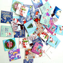 50x Mixed Christmas Stamps Wooden Buttons for DIY Sewing Clothing Decoration