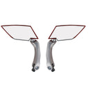 1 Pair Universal Rearview Mirror Diamond Design Rear