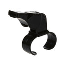Black Plastic Pealess Finger Grip Sports Referee Whistle C4L4