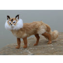 Artificial Animal Fox Fur Realistic Imitation Taxidermy Garden Decor Brown
