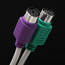 Dual PS2 Female to USB Male Converter Adaptor Cable F/M for Keyboard Mouse3C
