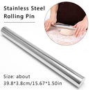 Rolling Pin Stainless Steel Metal Non Stick Baking Pastry Kichen Tool Dough 40CM