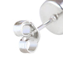 Stainless Steel Round Womens Stud Earrings Cubic Zirconia Inlaid 3-8mm 6Pairs 3c