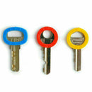 8PCS Bright Color Hollow Silicone Key Cap Cover Topper Keyring Keychain Gif B1R1