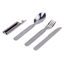 4 in 1 Portable Spoon Fork Knief Opener Camping Outdoor Picnic Tableware