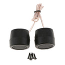 2 pc Audio Silk/Polymer Composite Dome Tweeters Kit (1 Pair, Black)