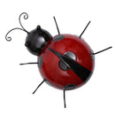 Hanging Metal Garden Red Black Spotted Ladybugs - Set of 2 - 10cm