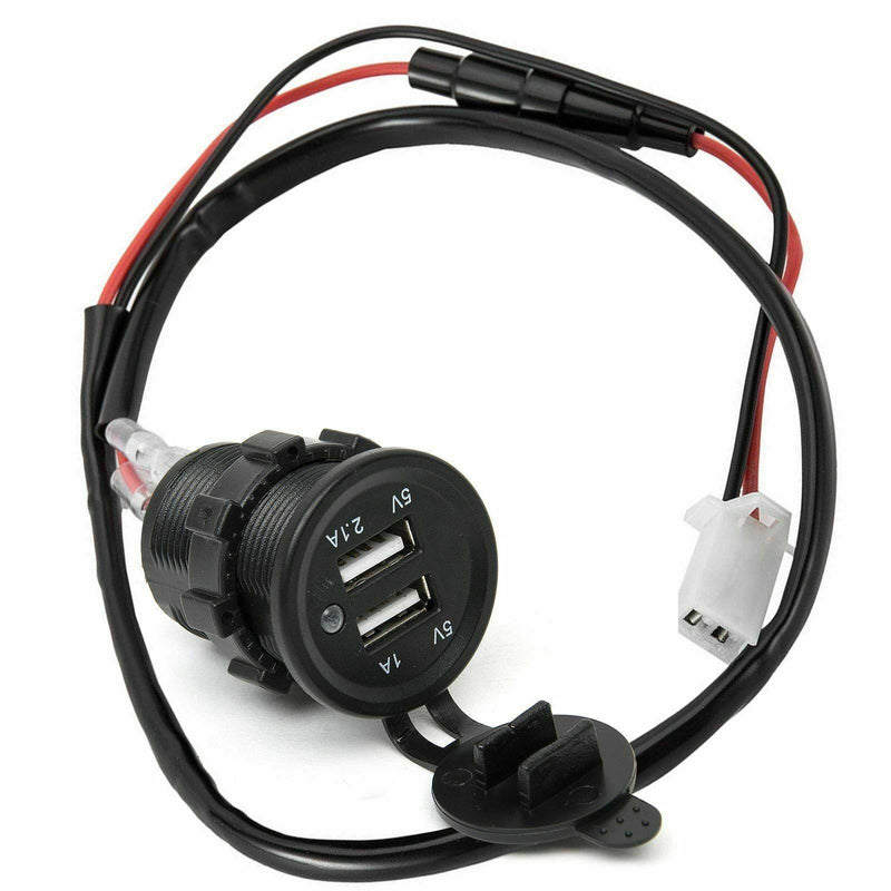 12V/24V 3.1A Car Cigarette Lighter Socket Dual USB Charger Adapter LED Voltmeter