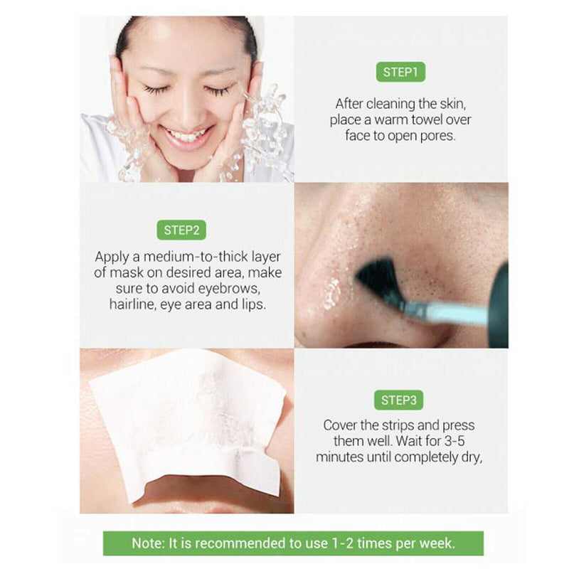 160pcs Natural Charcoal Deep Cleansing Nose Pore Strips for Combination Skin