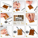 300 Sets Leather Rivets Double Cap Rivet Tubular Metal Studs with Punch Pli