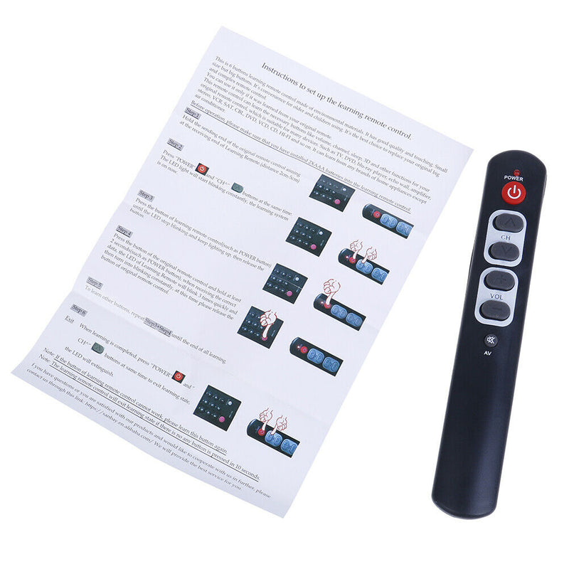 6 Key Learning Copy Infrared IR Remote Control for TV HIFI Amplifier top box FT