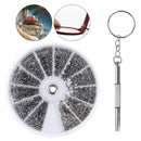 600Pcs Tiny Screws Nut + Screwdriver Watch Eyeglass Glasses Repair Tool Set  M&E