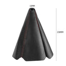 Universal PU Leather Car Gear Shift Lever Gaiter Red Stitch Dust Cover
