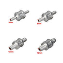 2 Pack 10MM/0.4Inch Chrome Aluminium Fuel Non-return One Way Check Valve Oil