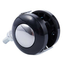 8mm Threaded Stem 50mm Dual Wheel Metal Frame Rotatable Caster Black Y5Q3