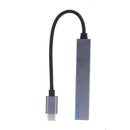 Type C HUB USB-C to 4 Port USB 2.0 Splitter Converter OTG Adapter (Grey)