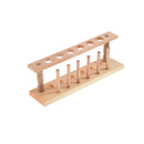 6 Holes Lab Wooden Test Tube Storage Holder Bracket Rack With Stand Sticks FT