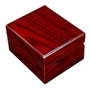 Watch Case Wine Red Wooden Handmade Portable 1 Slot Travel for Men Women .