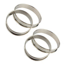 4 pcs Cake mould French Mousse Cheese Tart Ring Stainless Steel Hot