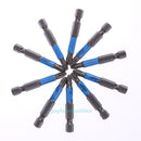 10X Anti Slip Electric Screwdriver Bits Single Side Magnetic Hex Shank PH2 50mm