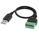 1 Pc USB 2.0 Female to 5 Pin Screw with Shield Terminal Plug Adapters