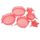 6x Reusable stretch Lid Silicone Wraps Seal Vacuum Cover Keeping Food Fresh Wrap