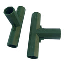2pcs Green Plastic 16mm Greenhouse Pipe Fittings PVC Building Fittings 3T