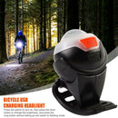 USB Charging Bike LED Headlights Taillights Bicycle Safety Riding Rear Lamp
