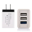 Universal 3 Ports USB Color Travel Charger US Plug 5V 2A Quick Charging Charger