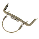 Crystal Retro Metal Purse Bag DIY Craft Frame Kiss Clasp Lock Handles 20cm
