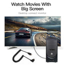 Left Angled 90 Degree HDMI to HDMI Male to Male Cable Spring 1080P Wire