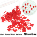 50pcs Heart Shaped Stitch Markers Knitting Crochet Locking Knitting HoldtbTOCA