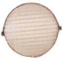 Handmade Bamboo Woven Bug Proof Wicker Basket Dustproof Picnic Fruit Tray F