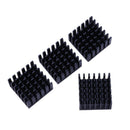 Aluminium Heat Diffuse Cooling Fin Heatsink 25mm x 25mm x 15mm 10 Pcs Black G3T5