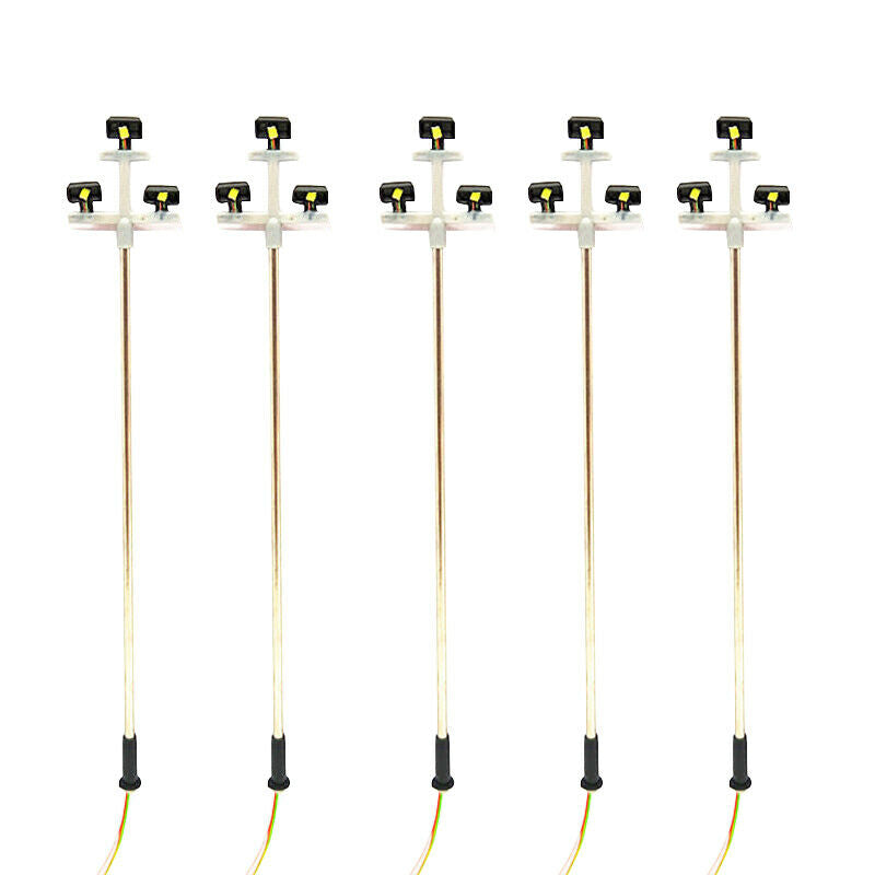 3Led Street Lamp 1:100 Ho Scale Led Street Light Scenery Mini Lamppost For  I2M4